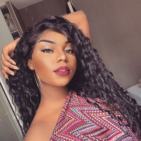 

13x6 lace front human hair wigs baby hair curly glueless brazilian for women 360 lace frontal deep wave full lace wig natural hairline, Black