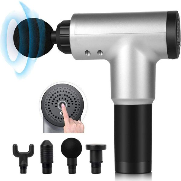 

high frequency muscle massage gun deep pressure vibration tissue body massager use after fitness muscle tension pain relief 4