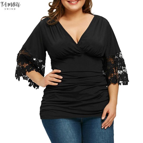 

fashion blouse women v neck plus size short half sleeve ruched empire waist blusas femininas camisas mujer womens and blouse, White