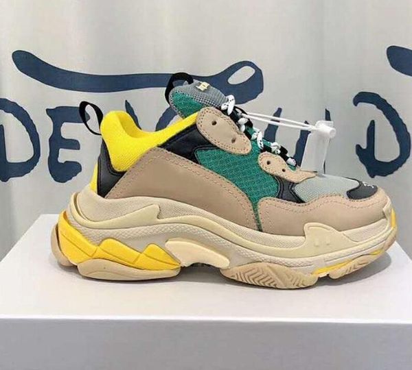 

2019 paris triple-s designer luxury shoes low triple s men's women's casual shoes outdoor sneakers with original box, Black