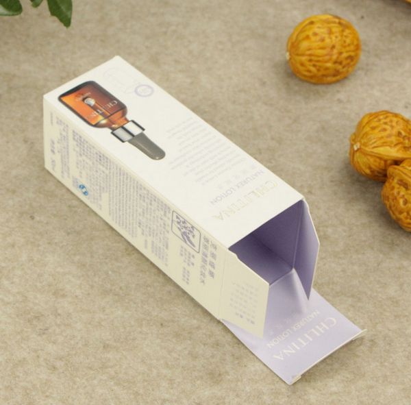 

custom design cosmetic packing box cosmetic gift box for essential oil with cut out eva/foam inset ---px0382