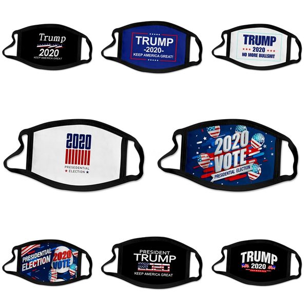 

designer trump colorful adults face masks washable double-deck dustproof cotton tredny reusable mouth er shipping #997, Black