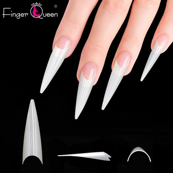 

nail tips 500 pcs perfect for work, party and gift giving natural painted long party designed nails fit little finger nail tips, Red;gold