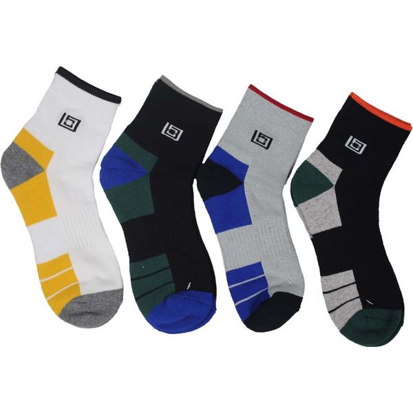 

hyrax trends men's hiking socks terry soles are comfortable and breathable stitching color men's outdoor sports socks, Black