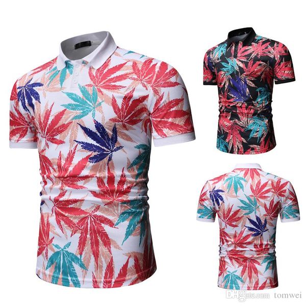 

с коротким рукавом рубашки поло мужская гавайский пляж polos summer tops тройники вскользь slim fit рубашки поло моды m  xl xxl xxxl, White;black