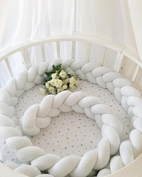 

newborn baby bed bumper knot / protector tour de lit tresse baby bumper braid crib cot bumpers in the crib