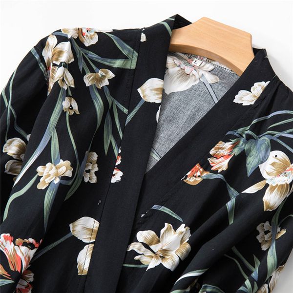 

fashion women print pajamas sleepwear long trousers nightwear 3pc set summer women sleepwear dress set 40al05, Black;red