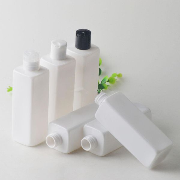 30pcs 250ml Bottiglia di lozione per cosmetici in plastica bianca vuota con coperchio a vite a disco Contenitori in PET per shampoo da 250 cc, confezione cosmetica