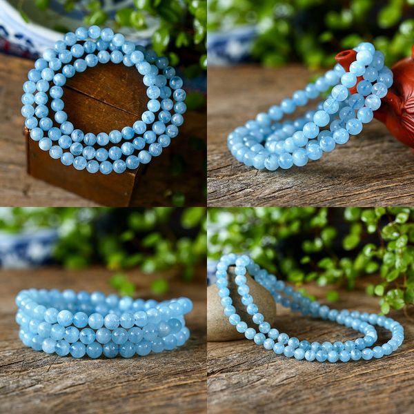 

beaded jewelry crystal natural precious bracelet through ice dark blue sea-blue bao yuan zhu diy parts wholesale bracelets mix color, Black