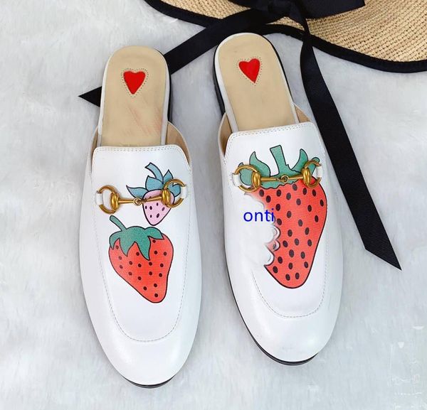

2019 luxury designer fruit loafer princetown horsebit mules slipper suedue metal chain slipper loafers dragon tiger flower snake embroidered, Black