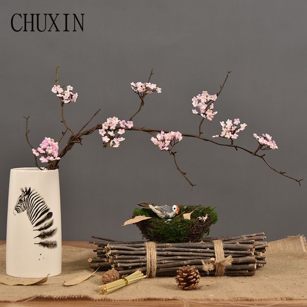 Acheter Tas Artificielle Fleurs Séchées Simulation Zen Branches De Rotin De Fleurs De Cerisier Décoration Florale Petite Branches Sèches Salon De Thé