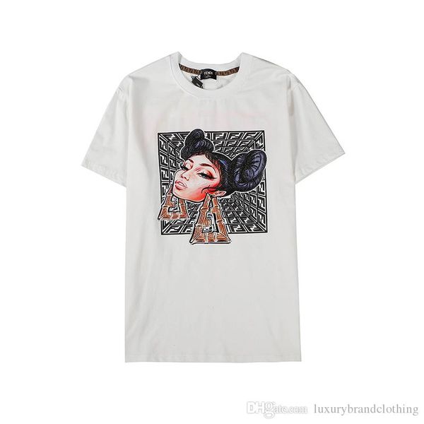 

20ss designer mens t shirt fashion womens tshirts fends embroidery t shirts luxury leisure summer t-shirt breathable mens tees, White