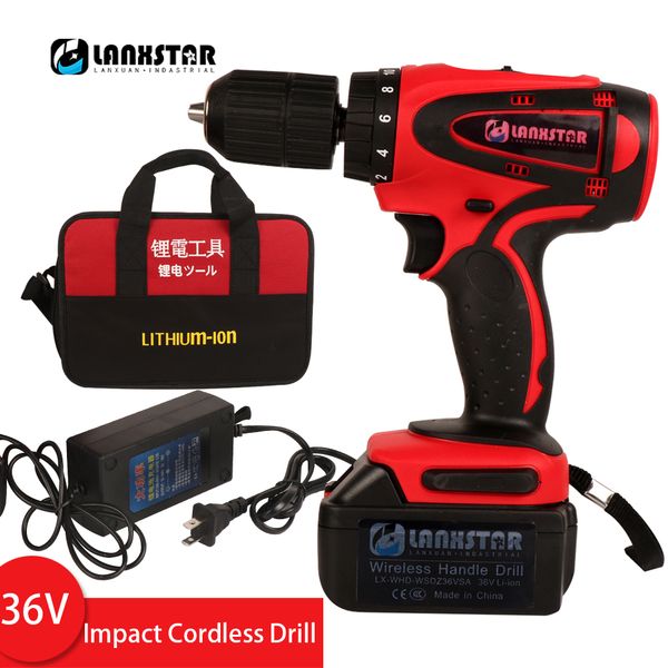 

high power industrial 36v charging drill 13mm wireless electric drill strong color steel cordless electric screwdriver