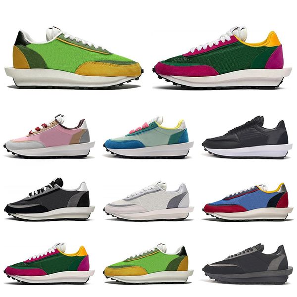 

2020 sacai ldv waffle daybreak mens trainers casual shoes triple black white green gusto men women sports sneakers size 36-45