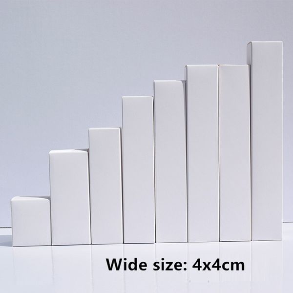 

gift wrap 50pcs - blank white paper box for slender tubes packaging craft kraft boxes