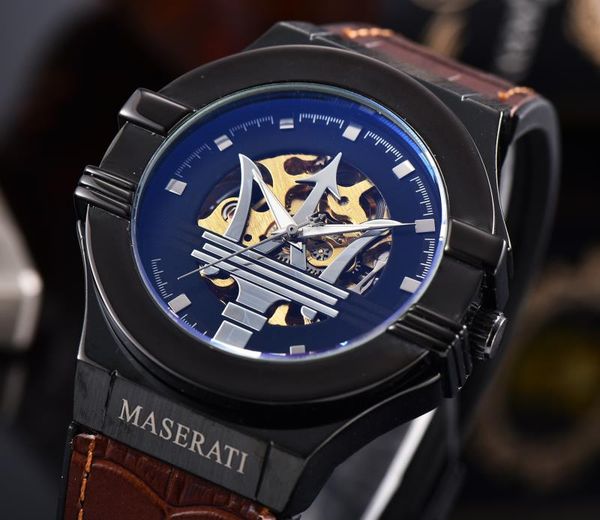 

Новая мода 2020 Maserati мужские часы роскошные кожаные машины автоматические часы муж