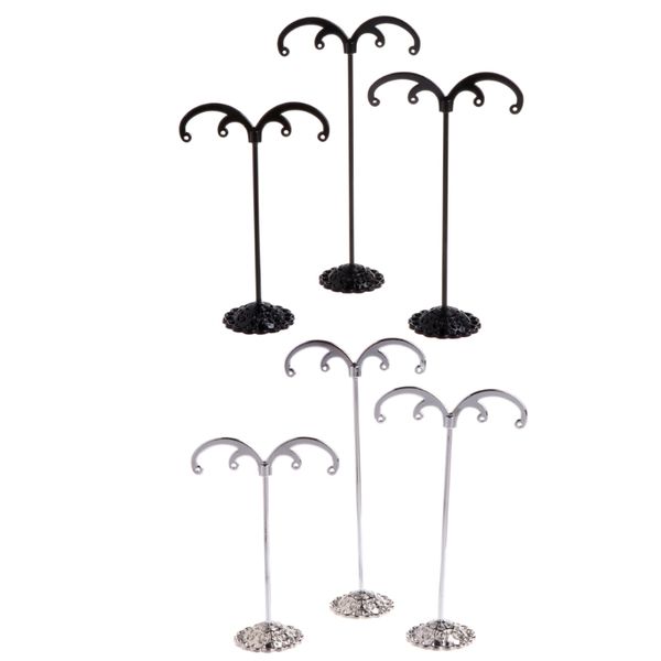 

3 шт сплав серьги дисплей m-образный стенд витрина ювелирные изделия организатор держатель, Pink;blue