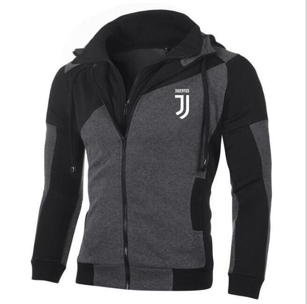 

мужская толстовка новая индивидуальность цвет double zip hooded кардиган тонкий fitting, Black