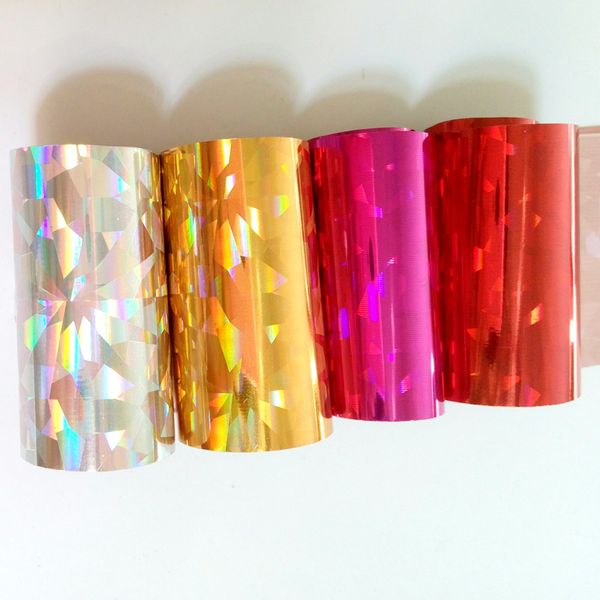

100*4cm holographic silver nail sticker broken glass transfer foil holographic stickers for diy nail art, Black