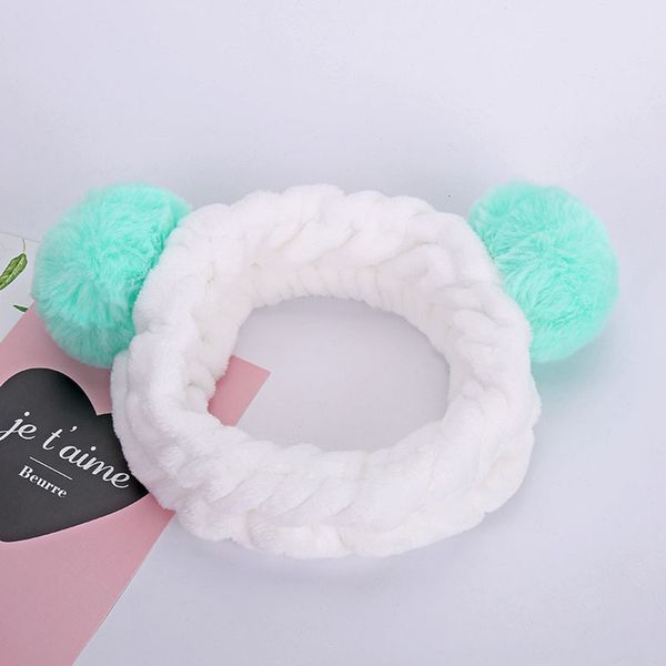 

пушистые эластичные женщины дамы hairband панда уха милый прекрасный диапазон волос для мытья лица белые аксессуары для волос, Yellow;black