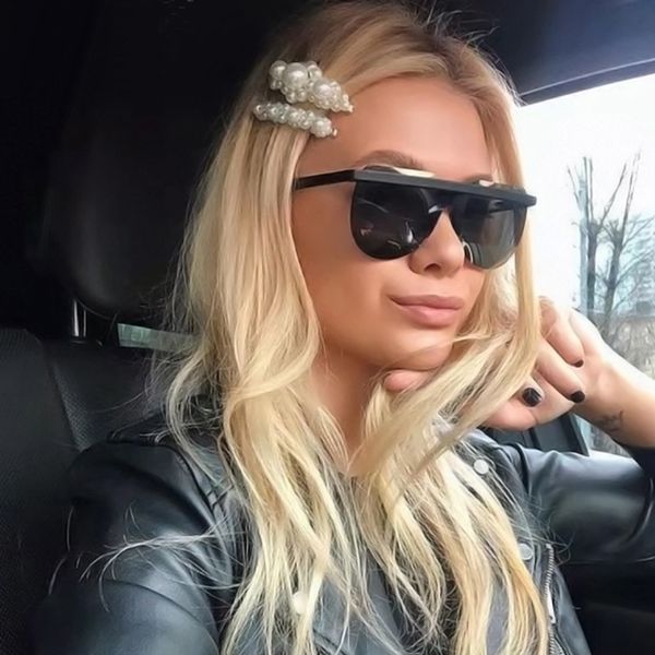 

oversized vintage sunglasses women luxury fashion one piece mirror silver black clear lens sunglasses men gafas shade uv400, White;black