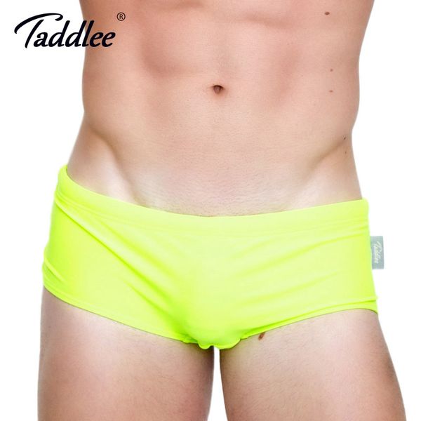 

taddlee brand men's swimwear swimsuits nylon swim briefs bikini solid color swimming board trunks gay 2020 men surf shorts