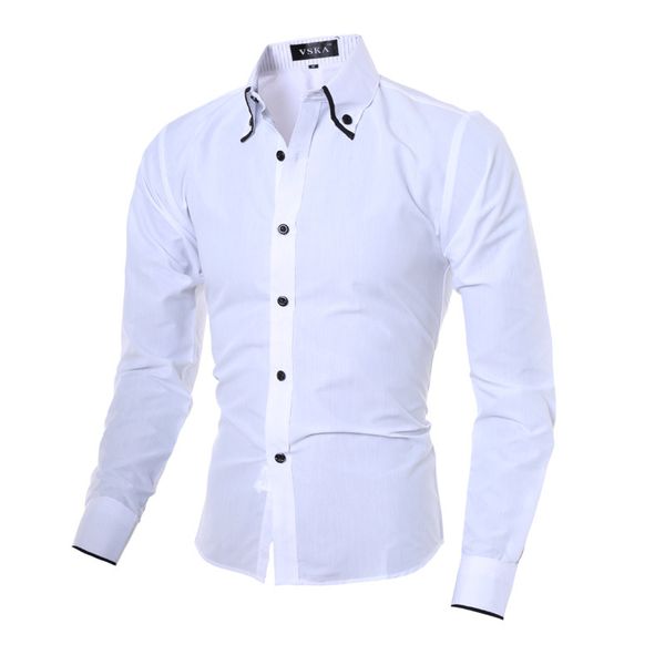 

Spring Solid Color Mens Designer Shirts Buttons Turn Down Collar Long Sleeve Mens Tops Casual Mens Apparel