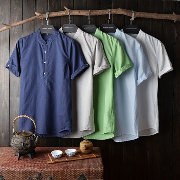 

mens designer short sleeve shirt solid color fashion casual tshirt luxury loose outdoor 2020 spring stand collar shirts top, White;black