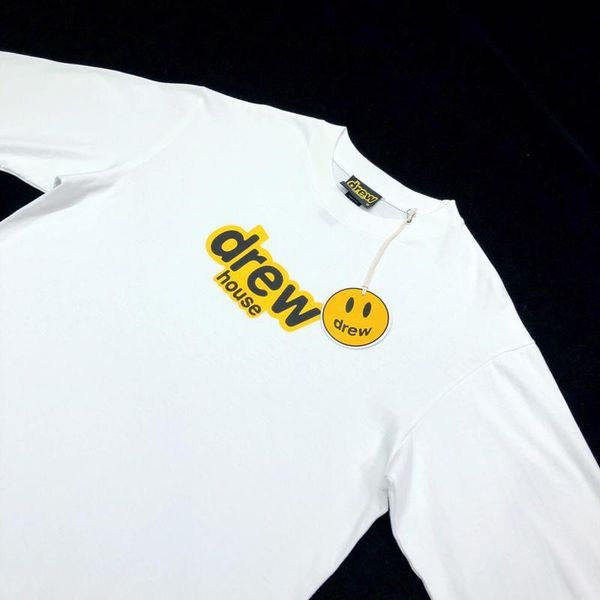 

19ss trend logo tee long sleeve t-shirt fashion street skateboard justin bieber breathable casual version couple hflstx483, White;black