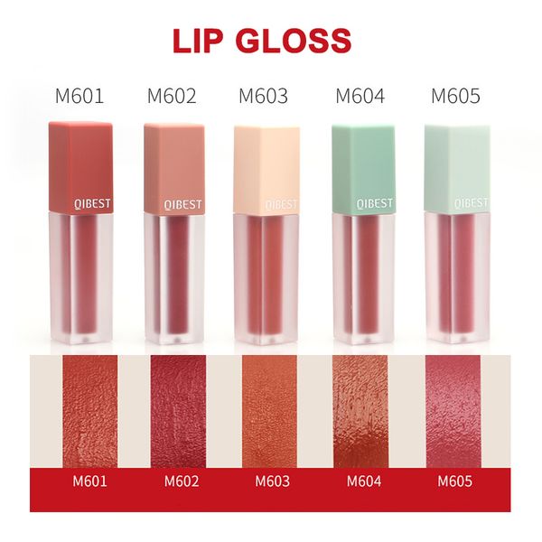 

5pcs/set matte velvet matte lip glaze lipstick lip kit gloss long lasting lipstick cosmetics set ---ms