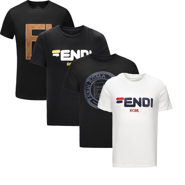 

18-19 designer shirt casual luxury designer t shirts for men tee shirts letter embroidery t shirt mens tees short sleeved tshirts, White;black