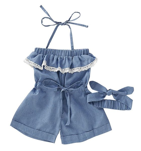 

дети девушки подтяжки комбинезон комбинезоны детские детские джинсовые комбинезоны детская дизайнерская одежда девушки твердые рябить комбин, Blue