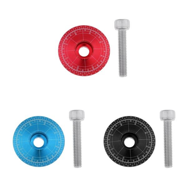 

6pcs aluminium alloy mountain road bike stem cap cover cycling headset screws
