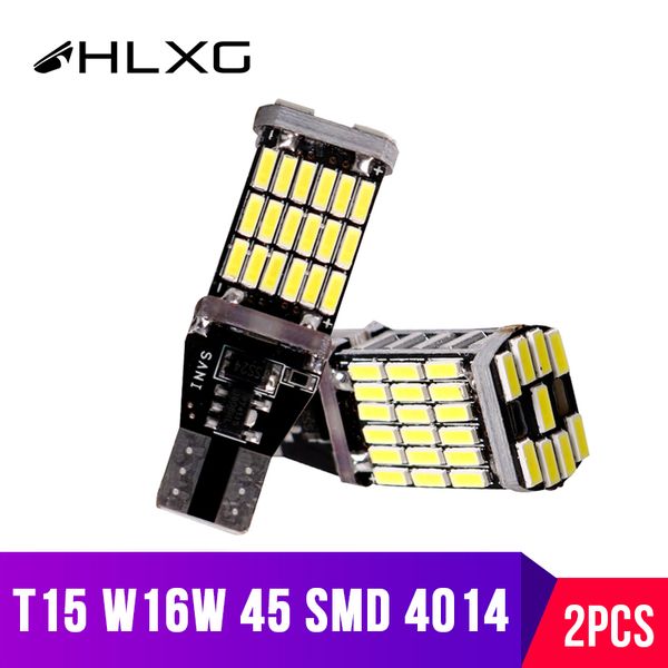 

w16w t15 t16 led bulb 45 smd 4014 backup reverse car back led light bulbs 12v 6000k white motorcycle turn signal lamps 2pcs hlxg