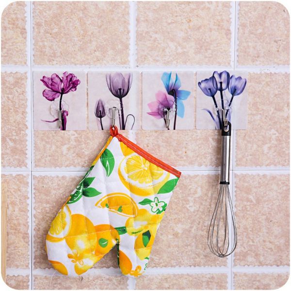 

self adhesive hooks cat pattern storage holder for bathroom kitchen hanger stick on wall hanging door clothes towel rack