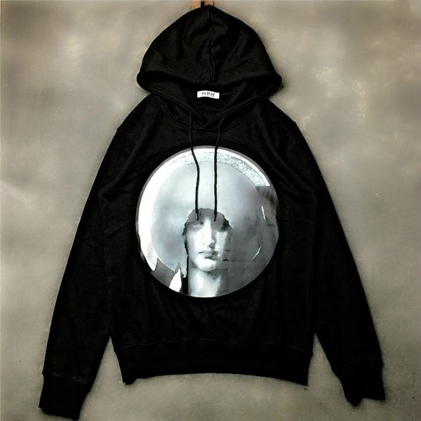 

mens designer hoodies givh17 new fashion brand luxury halo dark virgin statue printed hat guard dropshipping, Black