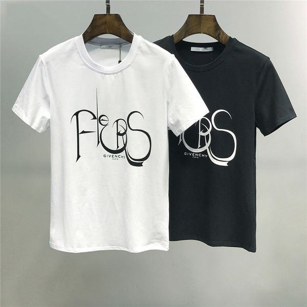 

2020ss spring and summer new high grade cotton printing short sleeve round neck panel t-shirt size: m--xl-xxl-xxxl color: black white k23