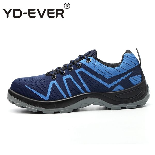 

fashion safety shoes men summer shoes steel toe midsole breathable lightweight casual work puncture proof safety boot, Black