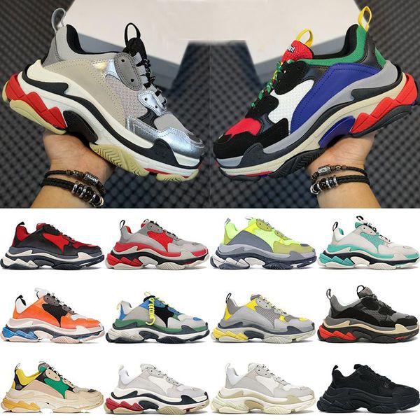 

2020 fashion casual shoes bright citron triple-s 17fw sport sneakers tripler black pink crystal bottom paris triple s platform shoes