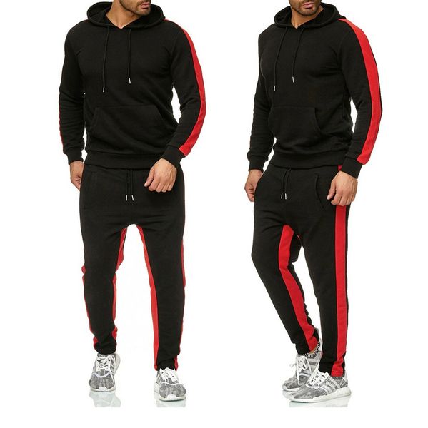 

мужские дизайнерские костюмы повседневный спорт двухкусочный комплекты престижное solid color тонкий hip-хоп trackstuis с большими карманами, Gray