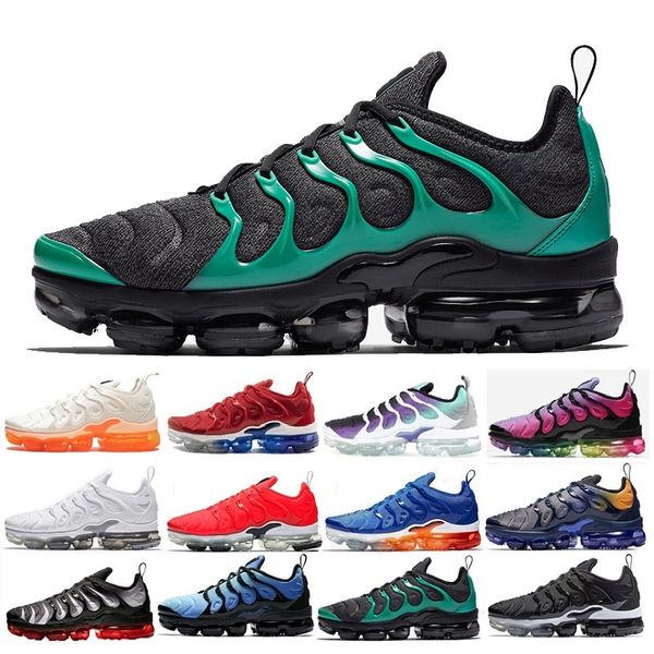 

new arrivals 2019 tn olive white red metallic white silver plus colorways male shoe pack triple black men running shoes plus us5.5-us11