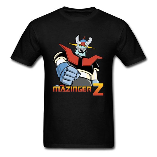 

anime mazinger z t-shirt men t shirt fashion black warrior lover clothing robot tees japan classic anime tshirt, White;black