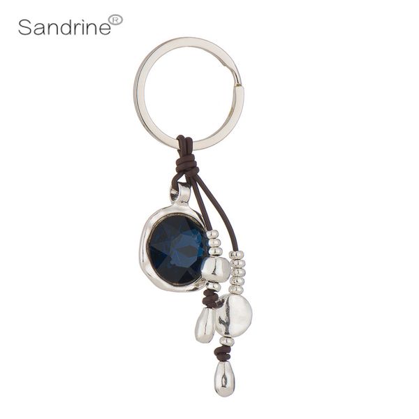 

sandrine fashion jewelry friend diy handmade keyring wedding party gift round crystal jewelry accessory valentine's day gift, Silver