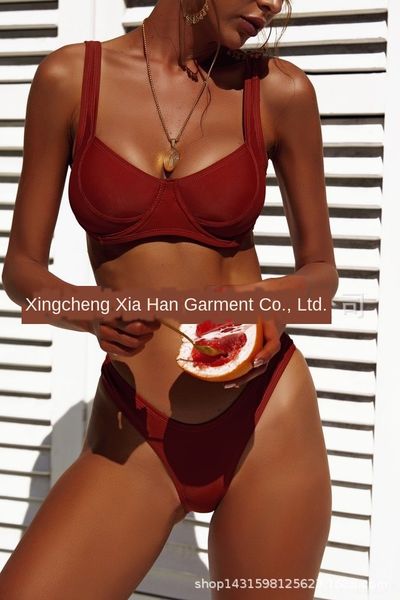 

2019 plain split 2019 plain split swimsuit bikini bikini swimsuit, White;black