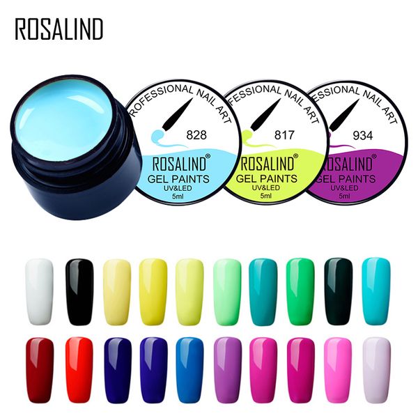 

rosalind 5ml selling painting gel lacquer pure color manicure diy nail art gel polish design nail painting uv varnishes