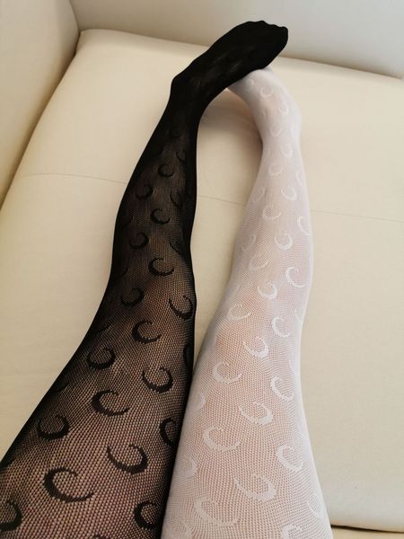 

fashion women tights stocking new arrival women solid color long socks with moon printed ladies underwear stocking 2 colors, Black;white