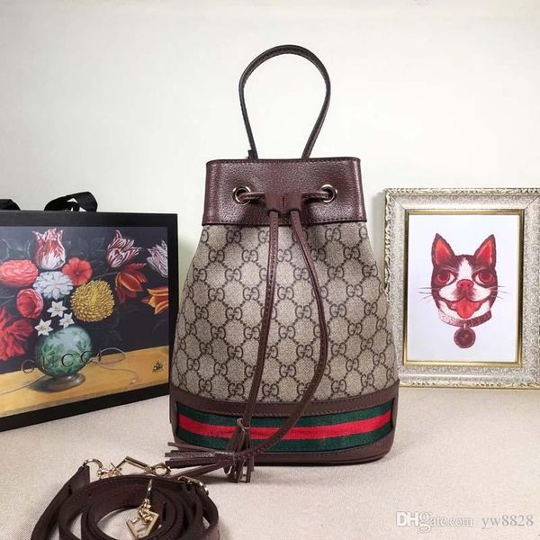 

2020 fashion luxury bucket bag design single room bag luxury design handbag leather fabric fashion printing model: 550621 a123