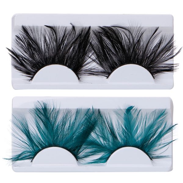 

1 pair makeup false eyelashes exaggeration feather eye lashes soft extension pro