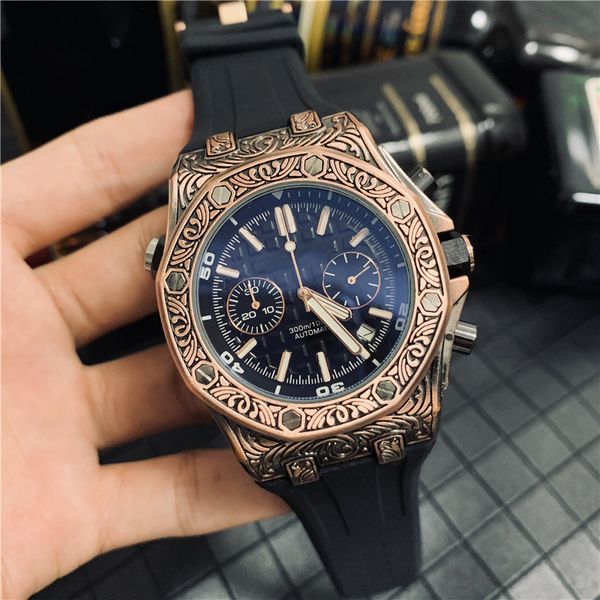 

высококачественные мужские часы моды из нержавеющей стали кварцевые наручные часы секундомер роскошные часы relogies для мужчин relojes best, Slivery;brown