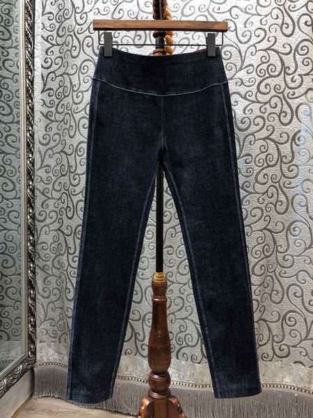 

the new autumn and winter 2019 women's wild slim waist jeans 916, Blue